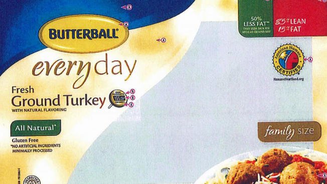 Recalled Butterball Packaging