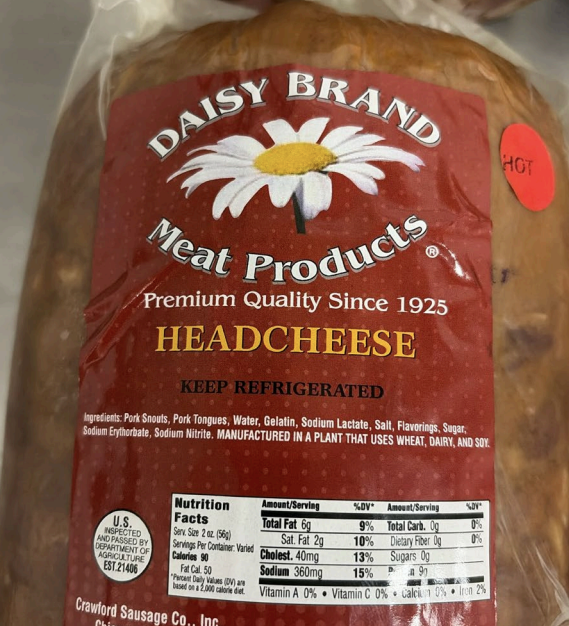 Daisy brand headcheese is the source of a Listeria outbreak in Illiinois.