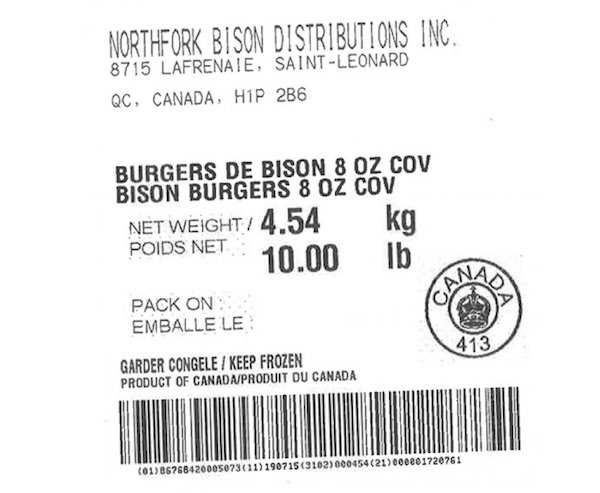 E. coli lawyer Northfork Bison Recall Label