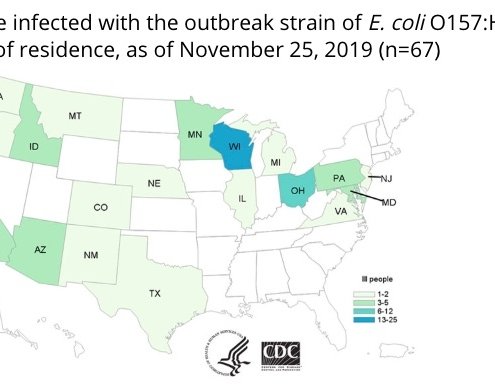 E. coli lawyer - roamine outbreak CDC map 11:26:1