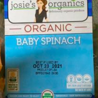 Josie's organics spinach