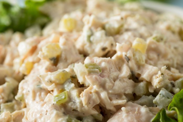 Listeria lawyer chicken salad close up