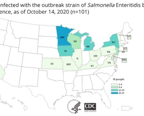Peaches Salmonella Outbreak CDC Final Map