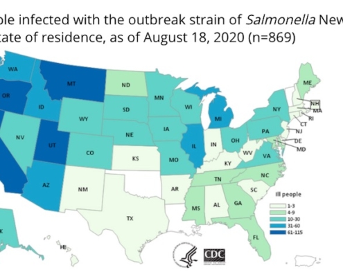 Salmonella lawyer- CDC map of Salmonella onion outbreak