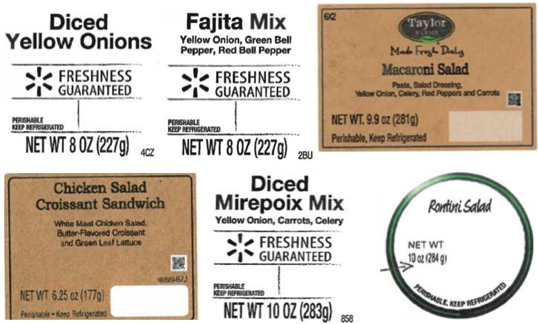 aylor Farms Salmonella Onion Recall Products