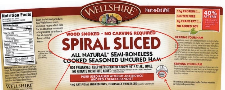 Wellshire spiral-sliced ham Listeria recall